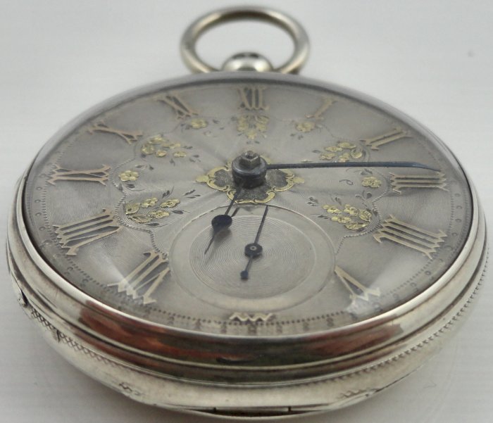 Antique silver fusee pocket watch. Hallmarked London 1864 Ian Burton Antique Clocks